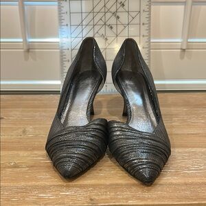 Adrianna Papell Black and Silver Heels